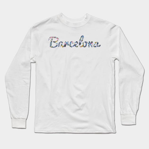 Barcelona Gaudi Mosaic Spain Long Sleeve T-Shirt by aterkaderk